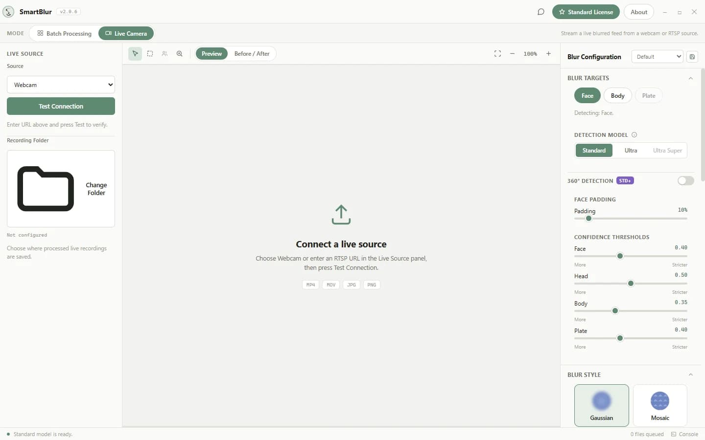 Webcam, streaming & RTSP